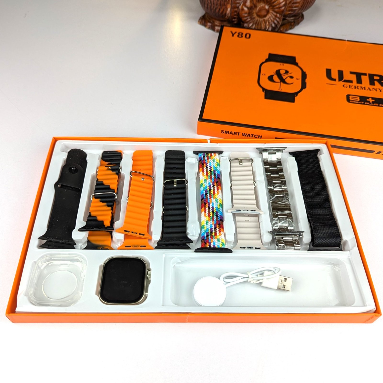 Y80 Ultra Smartwatch With 8 Strap - Image 2