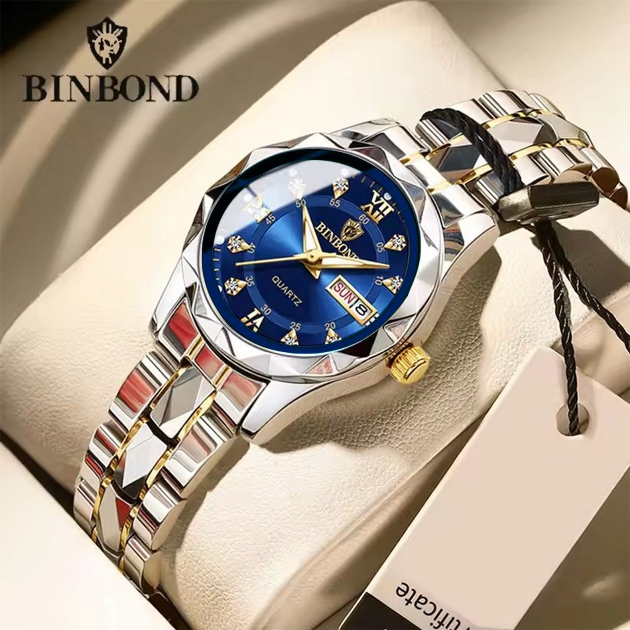 BINBOND Top Brand Luxury Fashion Couple Watches 30M Week Date Clock Sport Quartz - Image 2