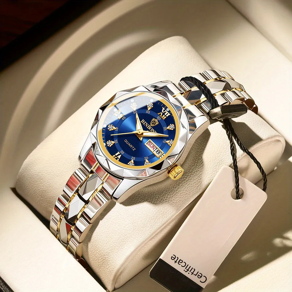 BINBOND Top Brand Luxury Fashion Couple Watches 30M Week Date Clock Sport Quartz - Image 3