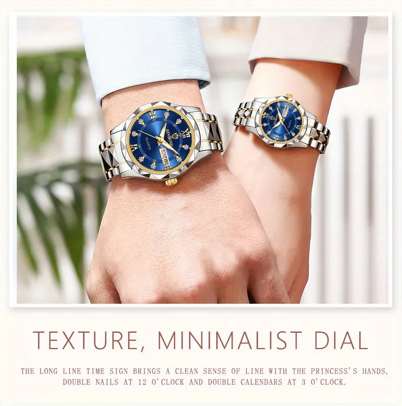 BINBOND Top Brand Luxury Fashion Couple Watches 30M Week Date Clock Sport Quartz - Image 4