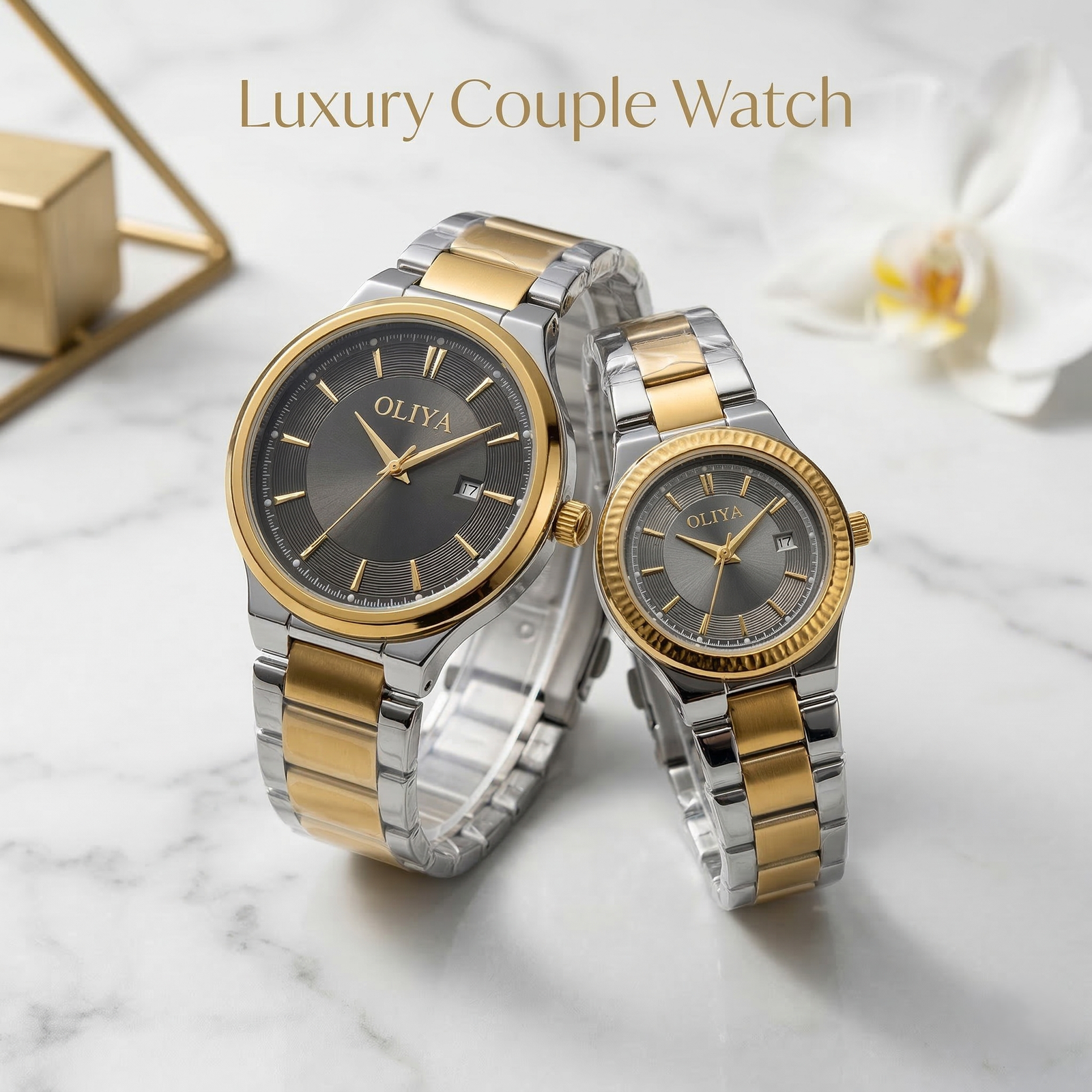 Couple OLIYA Luxury Trendy Elegant Design Watch 100% waterproof