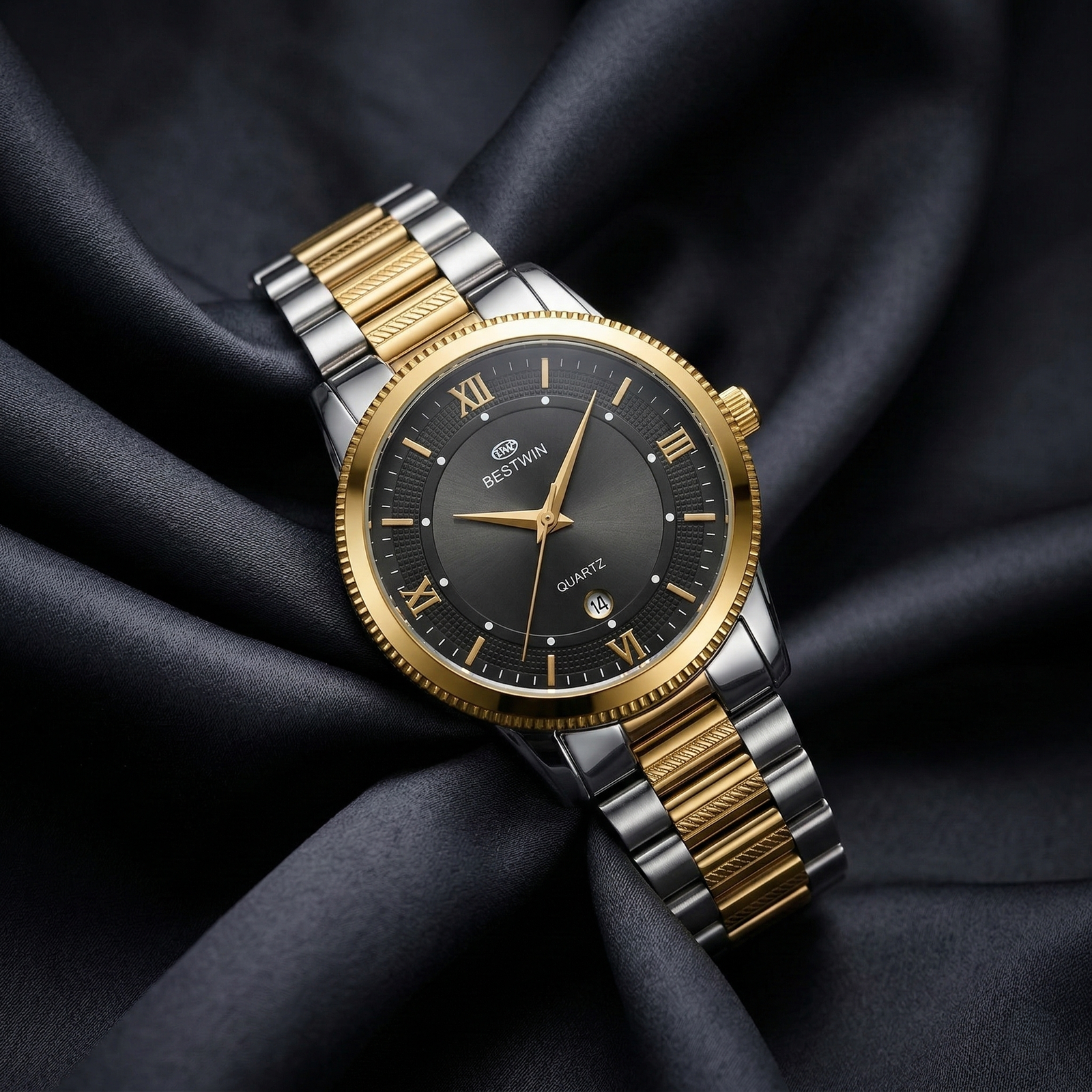 BEST WIN Luxury Watch For Men's (Black dial)