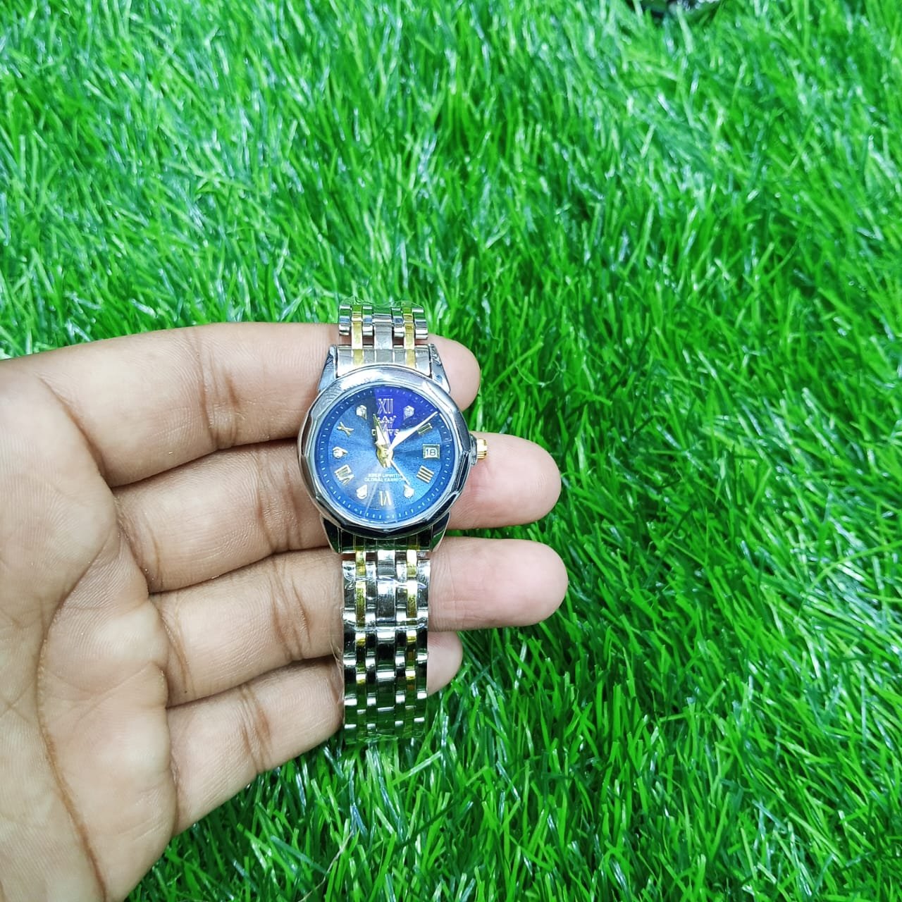 Olevs Stainless Steel fashionable Couple watches (Navy Blue) - Image 5