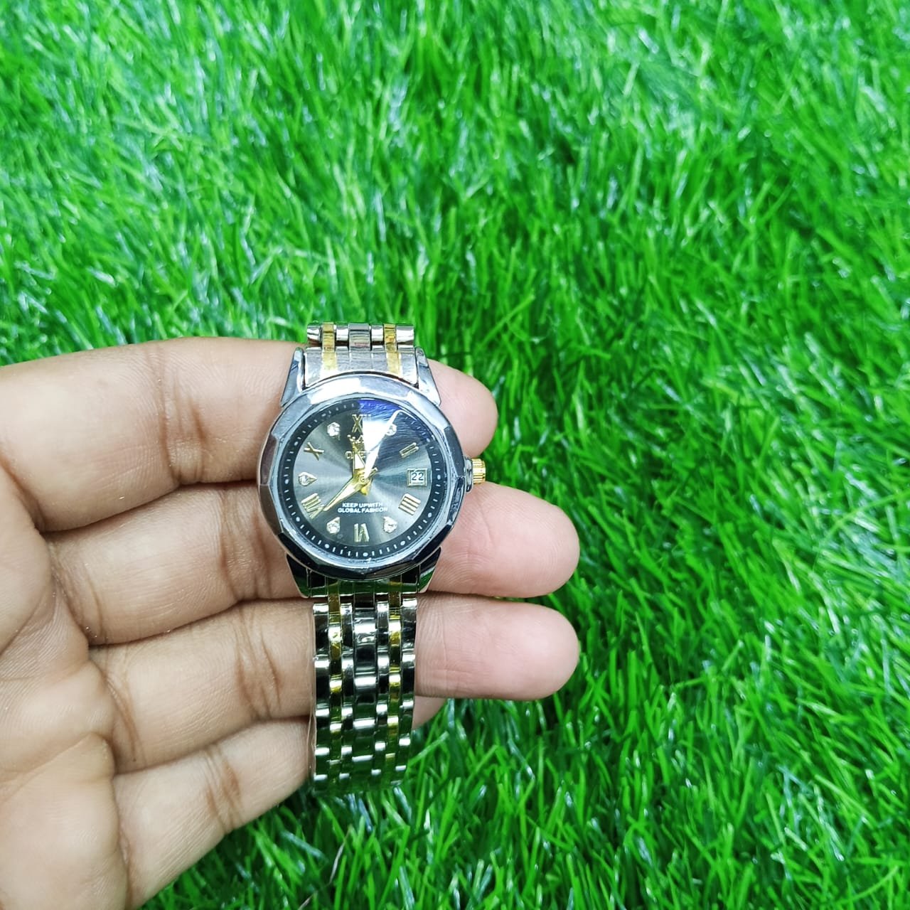 Olevs Stainless Steel fashionable Couple watches Silver black - Image 5
