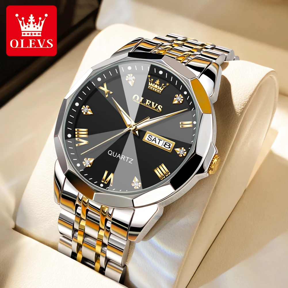 OLEVS New Exclusive Design Quartz Watch for Men - Image 2