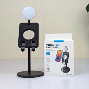 Video Call Light Stand with Adjustable Phone Holder & Bright Fill Light
